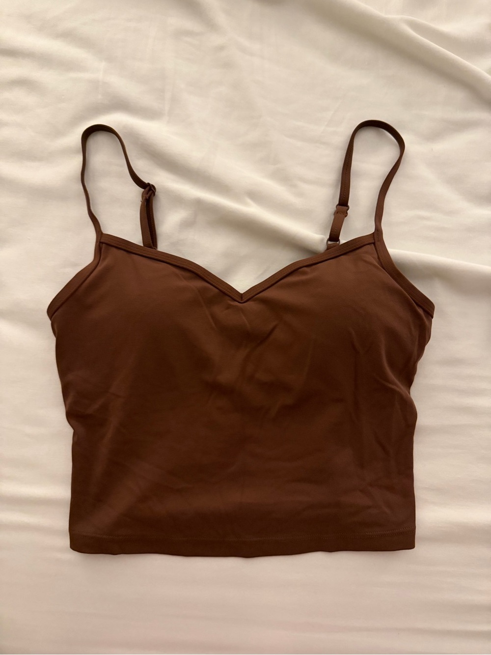 CRZ YOGA Brown V-Neck Adjustable Strap Cami